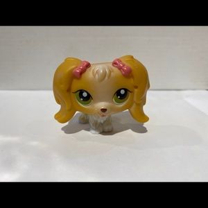 LPS Rare cocker spaniel with pink bow
